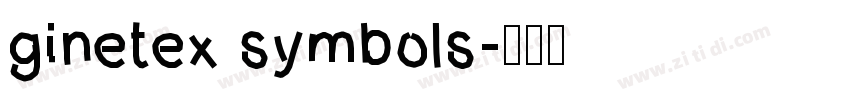 ginetex symbols字体转换